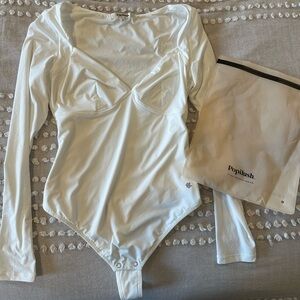 NEW-Popilush Women’s White Bodysuit